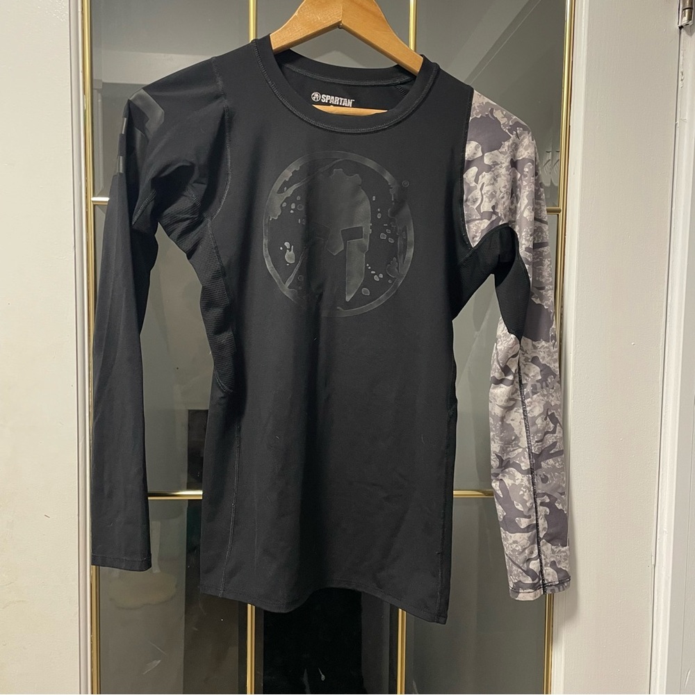 Black and Gray Long Sleeve Women's Tee